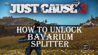 Just Cause 3 How To Unlock The Bavarium Splitter with gameplay unlock new gun sky fortress dlc [upl. by Walling]