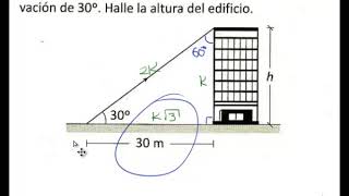 TRIGONOMÉTRICA ÁNGULOS VERTICALES EJERCICIO BÁSICOS [upl. by Nnaed]