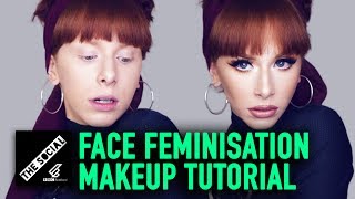 Face Feminisation Makeup Tutorial [upl. by Osbourn18]