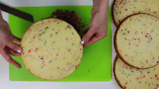 How I Trim and Level My Cake Layers  CHELSWEETS [upl. by Orat]