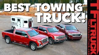 Best HalfTon Towing Truck Ford F150 vs GM 1500 vs Ram 1500 vs Worlds Toughest Towing Test [upl. by Leiria]