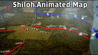 Shiloh Animated Battle Map [upl. by Aivilo]