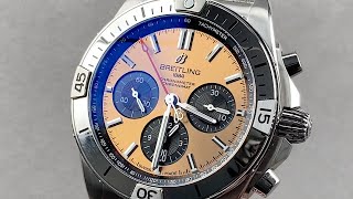 Breitling Chronomat B01 Copper Dial AB0134101K1A1 Breitling Watch Review [upl. by Snevets]