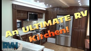 Ultimate RV Kitchen Private Tour a 48 foot Custom Travel Trailer [upl. by Nasya]