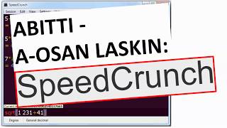 ABITTI  Aosan laskin SpeedCrunch [upl. by Eiralc]