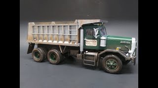 AMT Autocar DC9964B Dump Truck 125 Scale Model Kit Build Review AMT1150 [upl. by Adia]