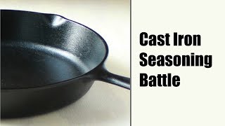 Seasoning Cast Iron Flaxseed vs Old School methods [upl. by Novanod881]