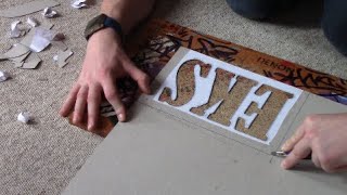 HOW TO MAKE A SIMPLE LETTER STENCIL [upl. by Wernsman]