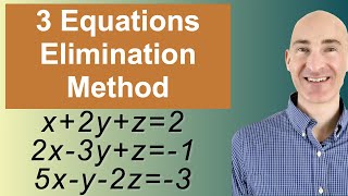 Solving Systems of 3 Equations Elimination [upl. by Zielsdorf]