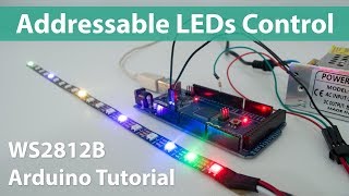 How To Control WS2812B Individually Addressable LEDs using Arduino [upl. by Wiatt]