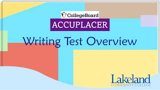 ACCUPLACER Writing Placement Test Overview [upl. by Ennayhs]