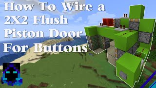 Minecraft How to build a 2x2 flush piston door with buttons on both sides jeb door Java only [upl. by Lemak]