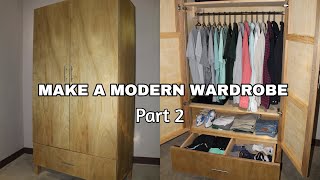 Making a Modern Wardrobe  DIY Closet 22 [upl. by Bain]