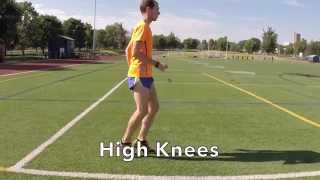 High Knees Running Form Drill Demonstration [upl. by Naves]