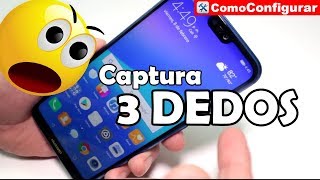 Cómo hacer capturas de pantalla con tres dedos huawei P20 Lite Manual comoconfigurar [upl. by Dhar]