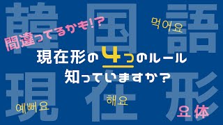 【現在形韓国語】日常会話に必須の現在形を徹底解説！！ [upl. by Dihahs827]