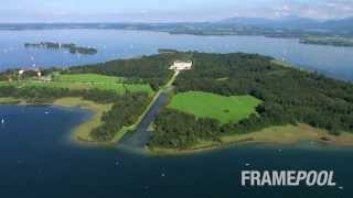 Chiemsee Lake in Bavaria Cineflex HD Aerials  Framepool [upl. by Yenterb]