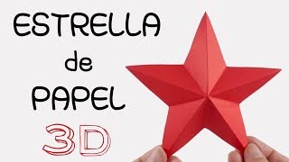 ⭐ESTRELLA de PAPEL⭐ 3D PAPER STAR  DIY [upl. by Rajewski]