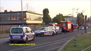 Pompiers de Paris en Urgence avec Intervention feu Paris Fire Dept Engines Responding and on scene [upl. by Parfitt161]