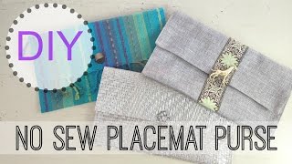 DIY No Sew Placemat Purse  Michele Baratta [upl. by Idieh]