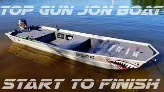 Amazing DIY Jon Boat Build  Start To Finish [upl. by Aihsei]