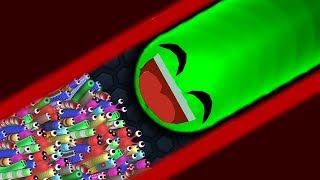 Slitherio 1 Troll Giant Snake vs 97779 Tiny Snakes Epic Slitherio Gameplay [upl. by Ecyned]