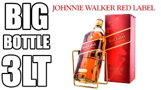 Johnnie Walker Red Label 3 LT liter BIG bottle UNBOXING with cradle swing and box for sale [upl. by Pearline387]