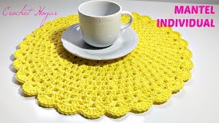 MANTEL INDIVIDUAL CROCHET PASO A PASO [upl. by Eidorb]