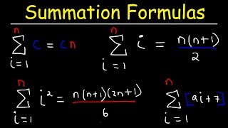 Summation Formulas and Sigma Notation  Calculus [upl. by Aicilram]