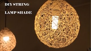 DIY Lampshade with cotton thread or twine [upl. by Ardnad832]