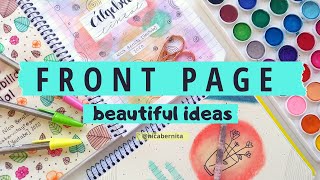 FRONT PAGE DESIGN FOR PROJECT 💖 CREATIVE JOURNAL IDEAS ✨ NOTEBOOK FRONT PAGE DECORATION IDEAS [upl. by Virgie331]