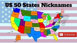 US 50 states and nicknames [upl. by Andriette]