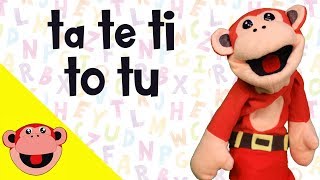 Sílabas ta te ti to tu  El Mono Silabo  Videos Infantiles  Educación para Niños en Español [upl. by Ecissej69]