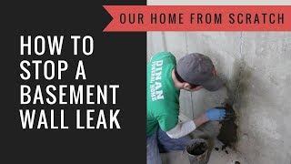 How to Stop a Basement Wall from Leaking [upl. by Einahpetse]