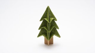 EASY CHRISTMAS TREE ORIGAMI Jo Nakashima [upl. by Otrebcire380]