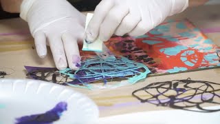 How To Create Your Own Stencil  Mixed Media Techniques [upl. by Taite90]