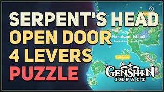 Serpents Head Open Door Lever Puzzle Genshin Impact [upl. by Anirbys]