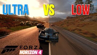 Forza Horizon 4 PC  Ultra vs Low  Graphics Comparison [upl. by Yuri99]