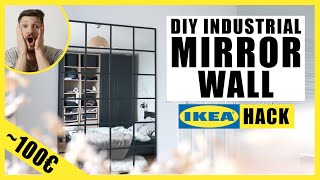 DIY INDUSTRIAL MIRROR  WALL MIRROR IKEA HACK 2020 LOWBUDGET [upl. by Burchett187]