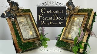 Enchanted Fairy Book DIY  Woodland Party Decor  Dollar Tree Party DIY [upl. by Arita]