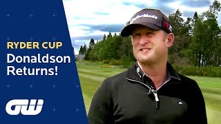 Jamie Donaldson Recreates His Winning Shot at Gleneagles  Ryder Cup  Golfing World [upl. by Yerffej]