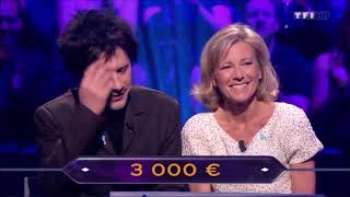 Nicola Sirkis amp Claire Chazal  Qui veut gagner des millions  27 juin 2014 [upl. by Rydder]