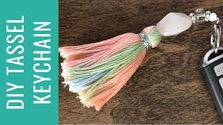 How to Make a DIY Tassel Keychain [upl. by Ikkim]