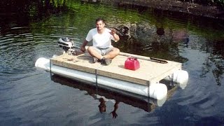 DIY PVC pipe pontoon boat  HomeMade boat  in 1 day [upl. by Elman401]