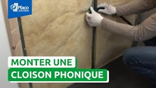 Comment monter une cloison avec la plaque Placo® Phonique [upl. by Anaujal]