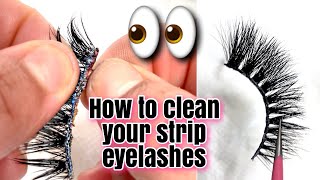 HOW TO CLEAN STRIP EYELASHES AND MAKE THEM LAST [upl. by Yrakaz168]