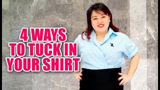 Plus Size Fashion  4 Creative Ways to TUCK IN Your Shirt [upl. by Haraf]