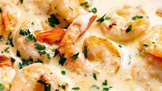 Creamy Garlic Prawns Shrimp [upl. by Anelleh]