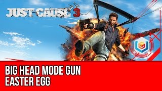 Just Cause 3  Big Head Mode Gun Easter Egg Location Guide [upl. by Sherar]