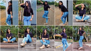 Jeans Photoshoot Poses  Nature Photography  Girl Photo poses  Pratiksha Kulthe [upl. by Regan]